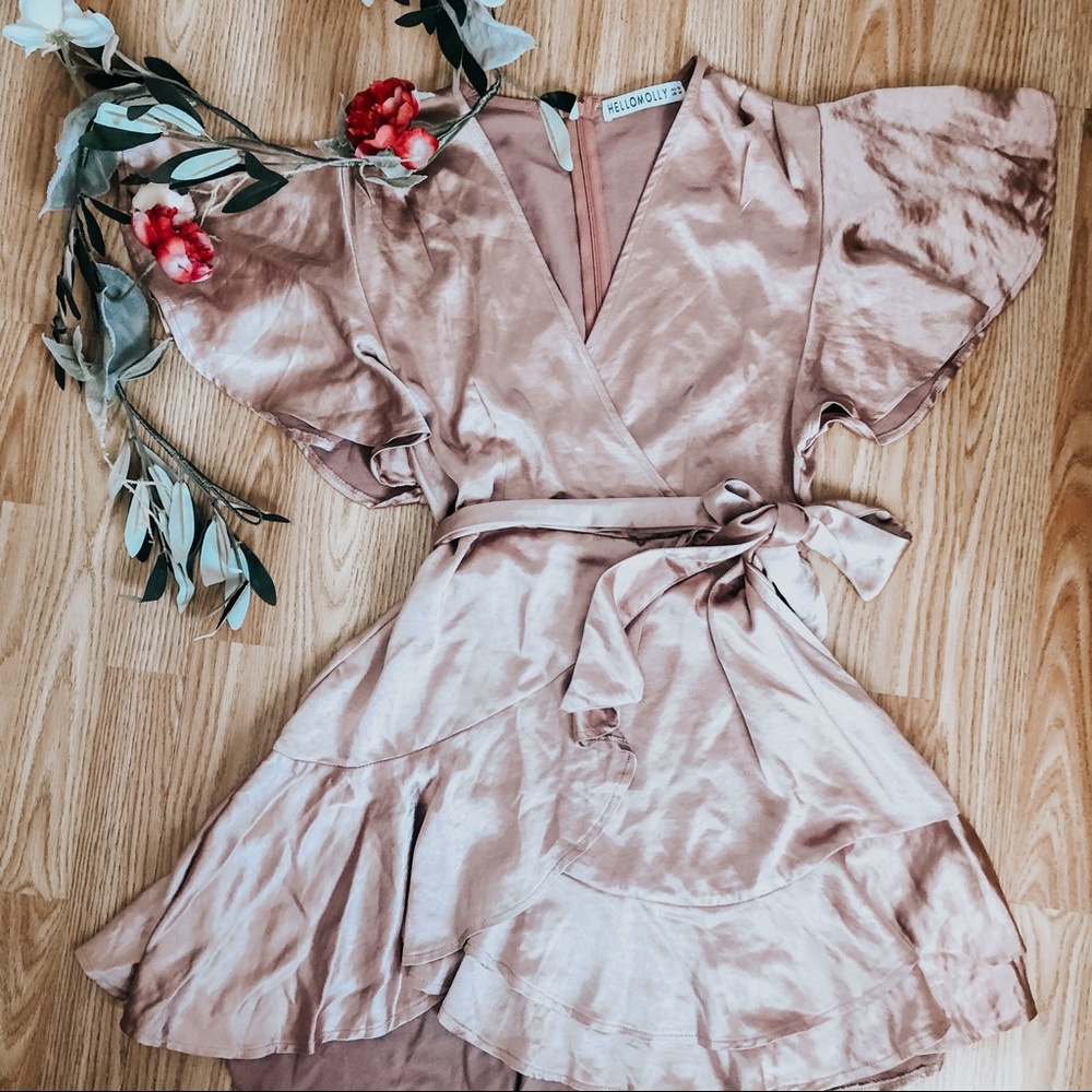 Hello Molly Wrap Dress - Dusty Pink US M